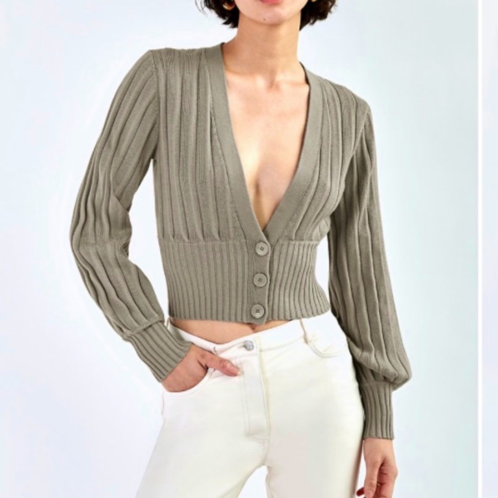 Wilfred Plunge Front Cardigan